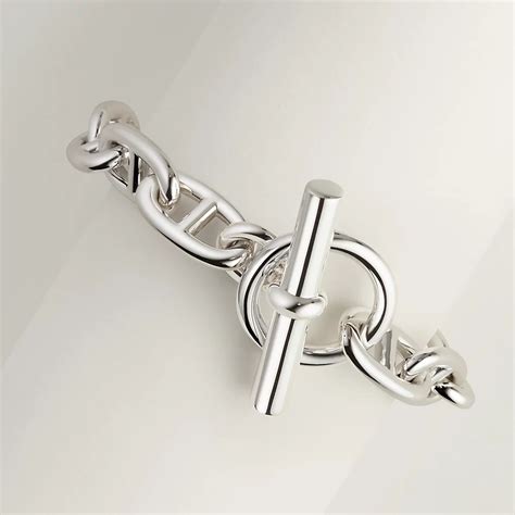 bracelet chaine d'ancre hermes homme|bracelet argent grosse maille hermes.